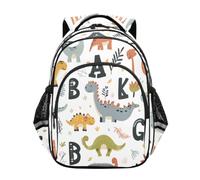 Mnsruu Zaino con parole inglesi dinosauri per ragazze asilo scuola elementare bookbag leggero per bambini, piccolo, Parole inglesi dinosauro, M, Zainetto