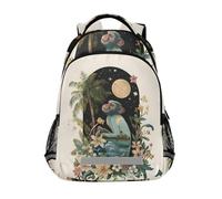 Mnsruu Zaino da scuola con paesaggio scimmia, per ragazzi e ragazze, per scuola elementare