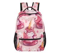 Mnsruu Zaino da viaggio per computer portatile, zaino con unicorno ad occhio chiuso, leggero e resistente all'acqua, zaino per la scuola per ragazzi, ragazze e adulti, Unicorno a occhi chiusi, M