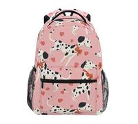 Mnsruu Zaino per bambini con fiocchi dalmata, zaino per la scuola, zaino per la scuola per ragazzi e ragazze, zaino casual, borsa per libri per campus, viaggi e sport