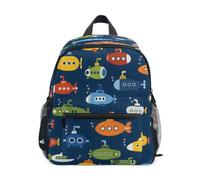 Mnsruu Zaino per bambini per ragazze e ragazzi, borsa sottomarina leggera per asilo materno, 37 x 31 x 6 cm, Sottomarino, M, Casual