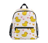Mnsruu Zaino per bambini per ragazze e ragazzi, motivo anatra gialla, borsa per asilo nido leggero, zaino asilo materno, 37 x 31 x 6 cm, Modello Little Yellow Duck Love, M, Casual