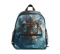 Mnsruu Zaino per bambini per ragazze e ragazzi Tiger Waves borsa asilo leggero zaino asilo asilo borsa asilo, 37 x 31 x 6 cm, Onde della tigre, S, Casual