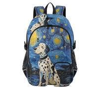 Mnsruu Zaino per la scuola con motivo dalmata ad acquerello, con scomparto per computer portatile, grande borsa per la scuola per ragazze e ragazzi, zaino da viaggio 17,5 cm, zaino da viaggio per