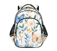 Mnsruu Zaino per ragazze, per scuola materna, borsa per libri elementari, leggera, piccola, Viole del pensiero, S, Zainetto