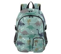 Mnsruu Zaino scolastico con albero tropicale Dinasours con scomparto per laptop, grande borsa per la scuola per ragazze e ragazzi, zaino da viaggio 17,5 per scuola, casual, università, lavoro