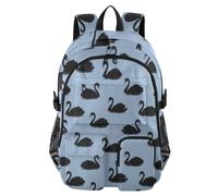 Mnsruu Zaino scolastico con cigni neri con scomparto per laptop, grande borsa per la scuola per ragazze e ragazzi, zaino da viaggio 17,5 per scuola, casual, università, lavoro
