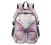 Mnsruu Zaino scolastico con farfalla magica con scomparto per laptop, grande borsa per la scuola per ragazze e ragazzi, zaino da viaggio 17,5 per scuola, casual, università, lavoro