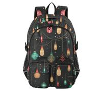 Mnsruu Zaino scolastico con illuminazione natalizia con scomparto per laptop, grande borsa per la scuola per ragazze e ragazzi, zaino da viaggio 17,5 per scuola, casual, università, lavoro