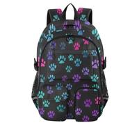 Mnsruu Zaino scolastico con impronte colorate con scomparto per laptop, grande borsa per la scuola per ragazze e ragazzi, zaino da viaggio 17,5 per scuola, casual, università, lavoro