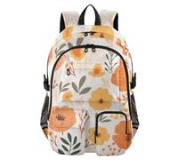 Mnsruu Zaino scolastico con papaveri arancioni con scomparto per laptop, grande borsa per la scuola per ragazze e ragazzi, zaino da viaggio 17,5 per scuola, casual, università, lavoro