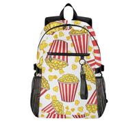 Mnsruu Zaino scolastico con popcorn per adolescenti, zaino universitario per ragazzi e ragazze, zaino casual alla moda per scuola superiore, zaino per laptop da 18,5 pollici