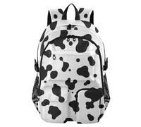 Mnsruu Zaino scolastico con stampa mucca, con scomparto per laptop, grande borsa per la scuola per ragazze e ragazzi, zaino da viaggio da 17,5 cm, zaino da viaggio per scuola, casual, università