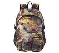 Mnsruu Zaino scolastico con unicorno arcobaleno da corsa con scomparto per laptop, grande borsa per la scuola per ragazze e ragazzi, zaino da viaggio 17,5 per scuola, casual, università, lavoro