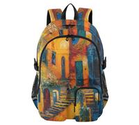 Mnsruu Zaino scolastico di architettura paesaggistica con scomparto per laptop, grande borsa da scuola per ragazze e ragazzi, zaino da viaggio 17,5 per scuola zaino casual universitario lavoro