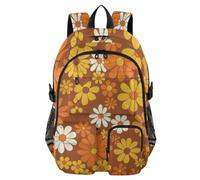 Mnsruu Zaino scolastico retrò con margherite con scomparto per laptop, grande borsa per la scuola per ragazze e ragazzi, zaino da viaggio 17,5 per scuola, casual, università, lavoro