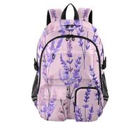 Mnsruu Zaino scolastico viola lavanda rosa con scomparto per laptop, grande borsa per la scuola per ragazze adolescenti ragazzi, zaino da viaggio 17,5 per scuola zaino casual universitario lavoro