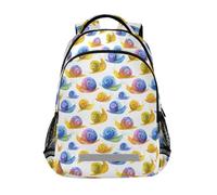 Mnsruu Zaino scuola elementare Junior High School Bag Rainbow Snails per studenti adolescenti