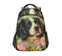 Mnsruu Zaino scuola scuola elementare Junior High School Bag Border Collie per studenti adolescenti