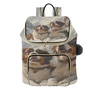 Mnsruu Zaino trapuntato da donna Bernard Dog in montagna borsa per laptop da viaggio con tracolla e tasche nascoste, leggero, casual, lavoro, università (29 × 17 × 36 cm)