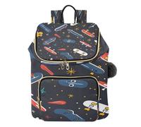 Mnsruu Zaino trapuntato da donna, per skateboard, colorato, nero, borsa da viaggio per computer portatile, con tracolla per bagagli e tasche nascoste, leggero, casual, lavoro, università (29 × 17 × 36