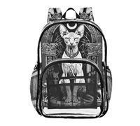 Mnsruu Zaino trasparente per studenti, ragazzi e ragazze, senza peli, per la scuola e l'università