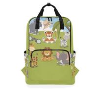 Mnsruu Zaino versatile casual antifurto da donna zaino per computer portatile Animal Elephant Zebra Girraffe Lion Tiger Bookbag per ragazze adolescenti colleage uomini zaino scuola viaggio
