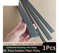 MNUPL 1 Foglio di Fibra di Carbonio 3K, Spessore 0,2-6 mm, Pannello in Fibra di Carbonio ad Alta Resistenza, Striscia di Carbonio, Striscia Piatta in Carbonio(3.0x24x550mm)