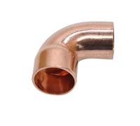MNUPL 1 PC 1/4 "3/8" 1/2 "5/8" 3/4 "1" Pollici 6,35-54mm Gomito Dritto a Forma di YUP 3 4 Vie Corss estremità in Rame Raccordo for Tubo di Alimentazione condizionatore d'Aria(Single Elbow,19mm)