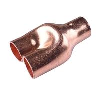 MNUPL 1 PC 1/4 "3/8" 1/2 "5/8" 3/4 "1" Pollici 6,35-54mm Gomito Dritto a Forma di YUP 3 4 Vie Corss estremità in Rame Raccordo for Tubo di Alimentazione condizionatore d'Aria(Trouser Shape,10mm)