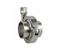 MNUPL 1 pz SS Sanitario Flangia del Tubo di Saldatura Ghiera di Saldatura Tri Morsetto PTFE o Guarnizione in Silicone in Acciaio Inox SUS SS 304(Silicone Gasket,63mm-K77.5Clamp)