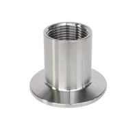 MNUPL 1pc 1/2'' 3/4'' 1'' 1-1/4'' 1-1/2'' 2'' BSP Femmina Adattatore for Riscaldatore X 1/2'' 1.5'' 2'' 2.5' ' Tri morsetto in acciaio inossidabile SS304(DN10 x Ferrule 50.5)