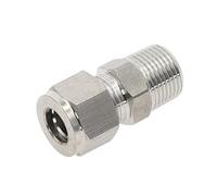 MNUPL 1PC SS 304 In Acciaio Inox Doppia Ghiera Compressione Connettore 6mm 8mm 10mm 12mm Tubo A 1/8 "1/4" 3/8 "1/2" Raccordo Maschio(8mm OD Tube,1/8")