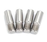 MNUPL 2/4 pezzi M6 scanalato perno cilindrico perno filettatura esterna perno di posizionamento in acciaio inossidabile 304(16mm (4pcs))