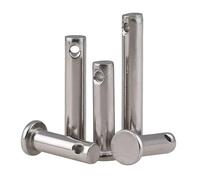 MNUPL 2 pezzi perni a forcella con testa in acciaio inossidabile 304 albero piatto foro piatto posizionamento bullone cilindrico M3 M4 M5(10pcs,M5x35)