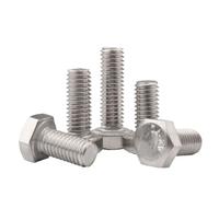 MNUPL Bullone a testa esagonale M5 DIN933 304 in acciaio inossidabile, filettatura completa, viti a testa esagonale esterna(80mm)
