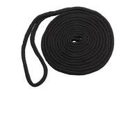 MNUvxzaewf Cima di ormeggio for Barche DockLine Nera da 16,5-50 Piedi, Corda Ancoraggio in Nylon a Doppia Treccia, Ultra Resistente(1 2inch 50ft)