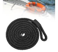 MNUvxzaewf con Occhiello, estremità montata, 3/8" 6,56 Piedi, Cima di ormeggio Marina, Tirante(Black)
