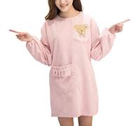 MNUvxzaewf Grembiule da cucina donna con tasche, maniche lunghe in pelle scamosciata, grembiuli chef for cucinare, cuocere al forno, pulire, lavorare(Pink)