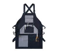 MNUvxzaewf Grembiuli da cuoco for uomo e donna, grembiule cameriere con tasche, lavoro resistente incrocio sulla schiena, verde(Black)