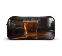 MNVTSKOP A Cup of Beer - Astuccio per matite di grande capacità, per ufficio, per uomini e donne, organizer da scrivania
