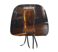 MNVTSKOP A Cup of Beer Poggiatesta Copritesta per auto Universale Anti-Sporco Auto Poggiatesta Protector Facile da Installare Durevole Traspirante Accessori per Veicoli per Auto Camion SUV