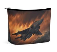 MNVTSKOP A Fighter Jet Cosmetic Bag Grande Capacità di Viaggio Makeup Bag Trendy Portable Toiletry Bag per le donne