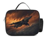 MNVTSKOP A Fighter Jet Lunch Box riutilizzabile Lunchbox a prova di perdite Tote Bag con manico per ufficio picnic spiaggia