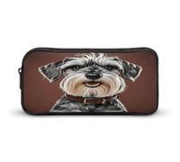 MNVTSKOP Adorabile astuccio Schnauzer di grande capacità, astuccio da ufficio per uomini e donne, organizer da scrivania