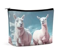 MNVTSKOP Alpacas Together Borsa cosmetica di grande capacità di viaggio borsa di trucco portatile alla moda borsa da toilette per le donne
