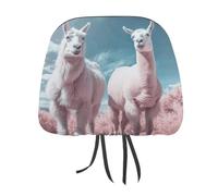 MNVTSKOP Alpacas Together, copri poggiatesta per auto, universale, anti-sporco, facile da installare, durevole, traspirante, accessori per veicoli per auto, camion, SUV