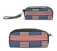 MNVTSKOP American Flags Makeup Bag Piccolo Cosmetico Viaggio Caso Portatile Cancelleria Organizzatore per Donne Insegnante