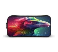 MNVTSKOP Astuccio colorato con dinosauro di grande capacità, astuccio per matite da ufficio, per uomo e donna, organizer da scrivania