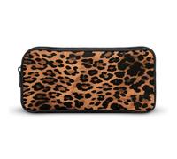 MNVTSKOP Astuccio con motivo leopardato, grande capacità, astuccio da ufficio, per uomo e donna, organizer da scrivania